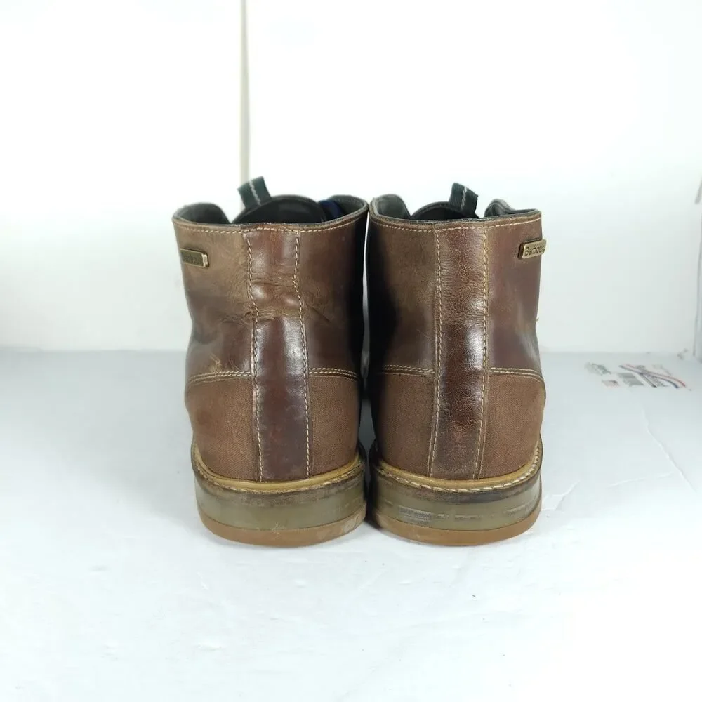 Barbour Men's Readhead US10? Brown Leather Lace Up Ankle Chukka Boot Shoes